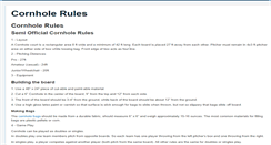 Desktop Screenshot of cornholerules.org