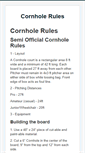 Mobile Screenshot of cornholerules.org